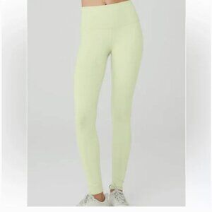 Alo Yoga Airbrush medium waist Full Length Leggings yellow-green Size Small